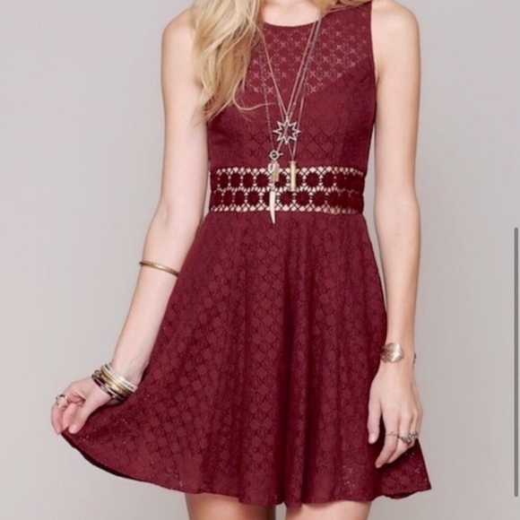 Free People Daisy Merlot Dress - Picture 1 of 4